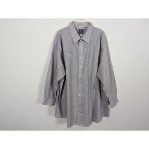 GS‎ cool & dry Classic fit wrinkle free cotton button down career shirt 20 34/35